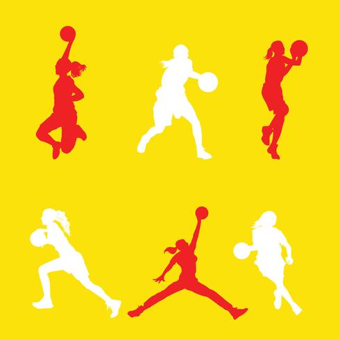 Jugador de baloncesto femenino Vector Pack