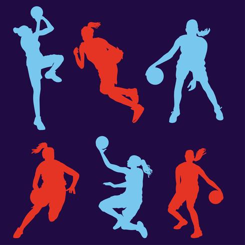 Female Basketball layer Vector Pack