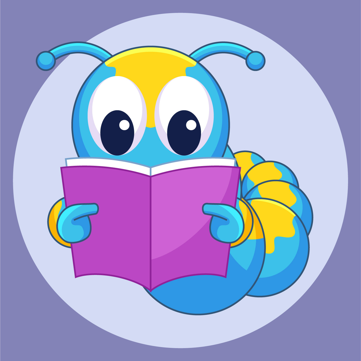 Cute Bookworm Svg Cut File Cute Bookworm Clipart Free Svgs Free Svg ...