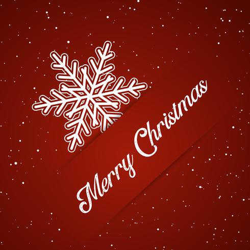 Merry Christmas background with snowflake vector