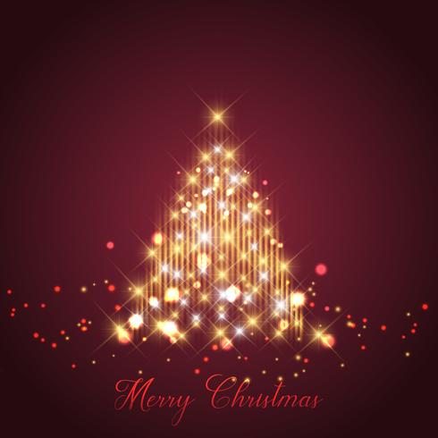 Sparkle Christmas tree background  vector