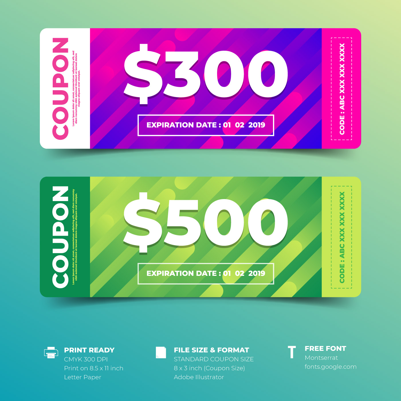 Gift Voucher Template With Clean And Modern Pattern 268627 Vector Art At Vecteezy