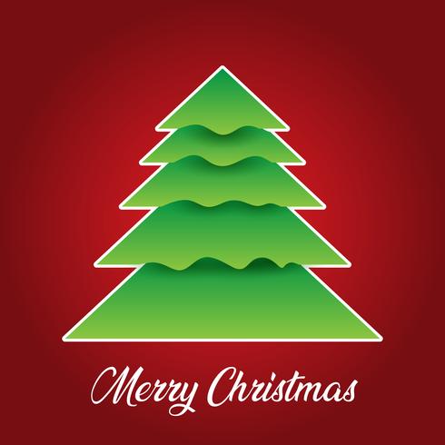 Christmas background with tree design vector