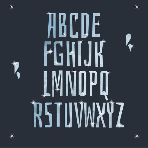 Icy Alphabet Vector