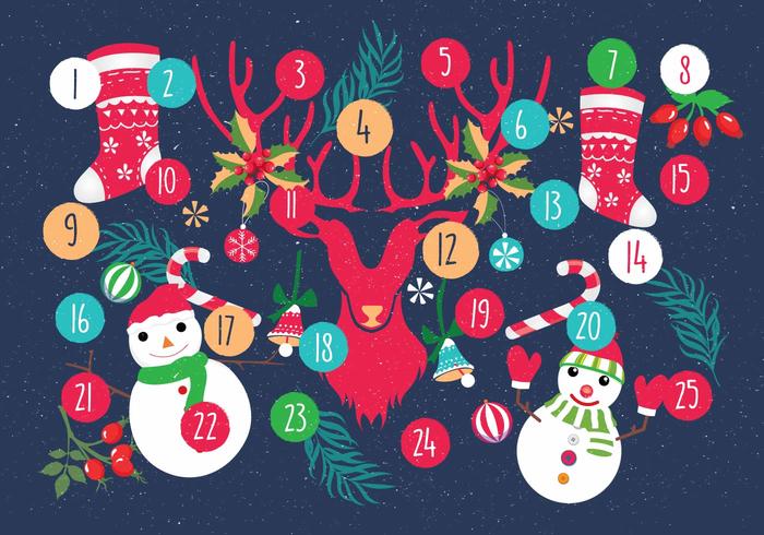 Advent Calendar Printable Vector