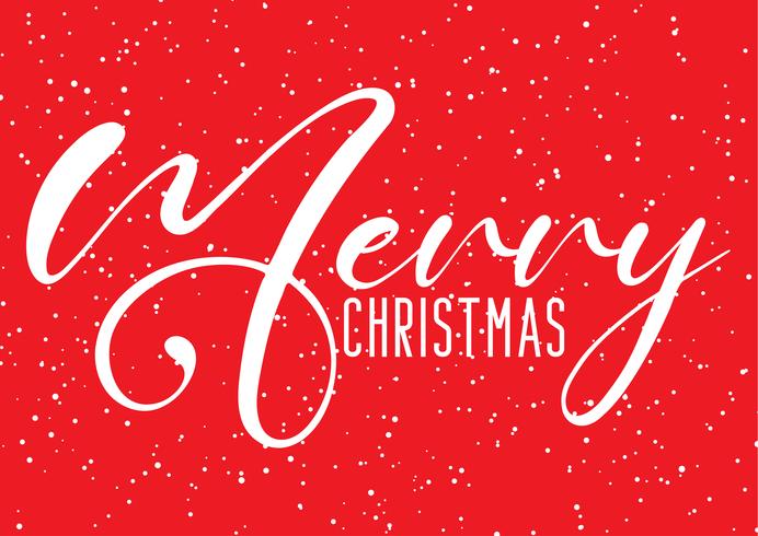 Christmas background with decorative text and snow effect vector