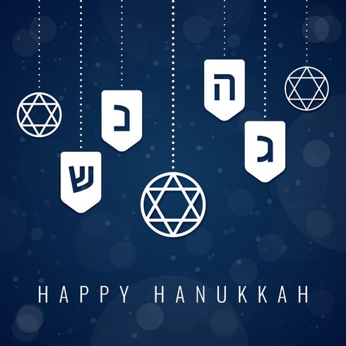 Modern Hanukkah Blue Background