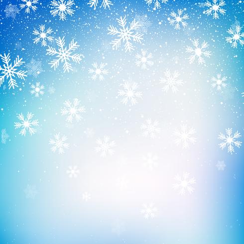 Fondo de copos de nieve de Navidad vector