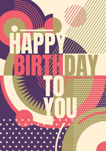 Birthday card vector