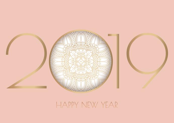 Gold Happy New Year background  vector