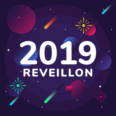 Fondo de vector de Reveillon