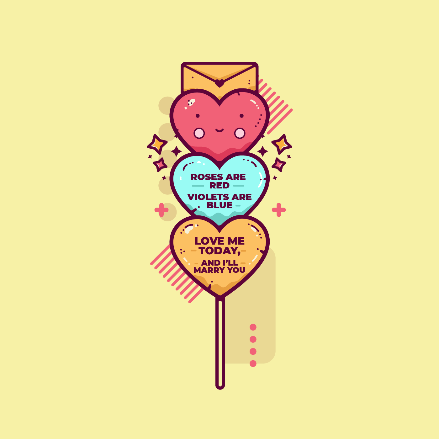 Valentine Candy Hearts Vector 268846 Vector Art at Vecteezy