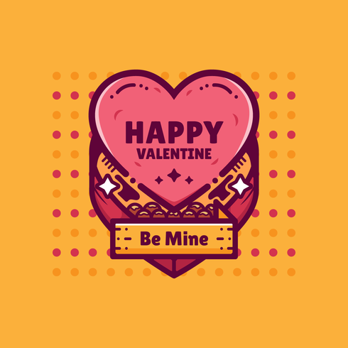 Valentine Candy Hearts Vector