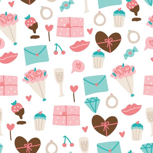 Cute Valentine's Pattern vector