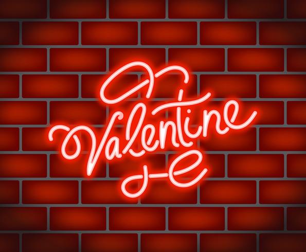 Neon Valentine Illustration vector