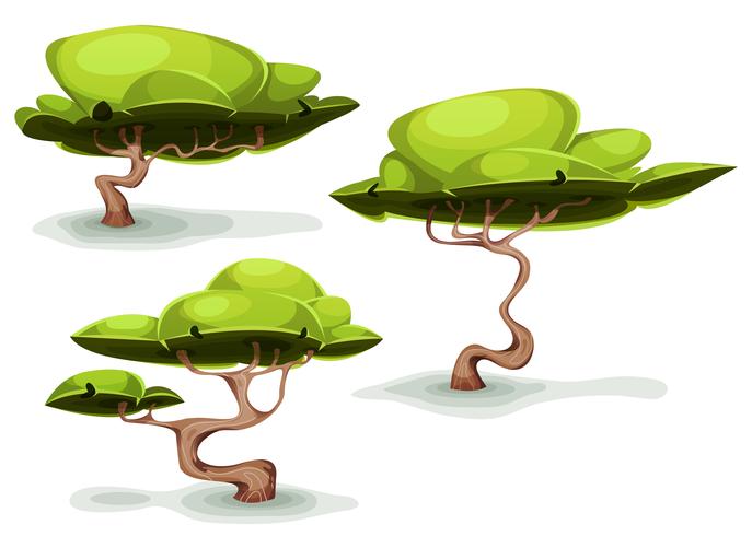 Funny Weird Trees For Fantasy Scenics vector