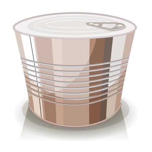 Cartoon Food Tin Can vector