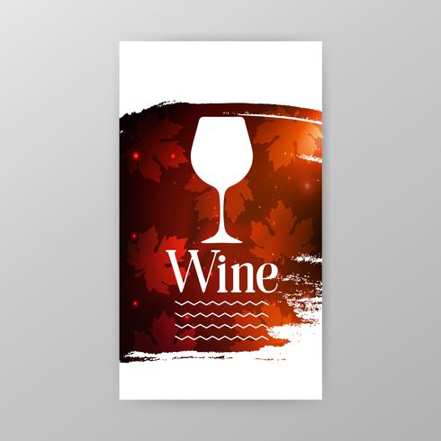 Banner de promoción de la copa de vino para el evento de cata de vinos. vector