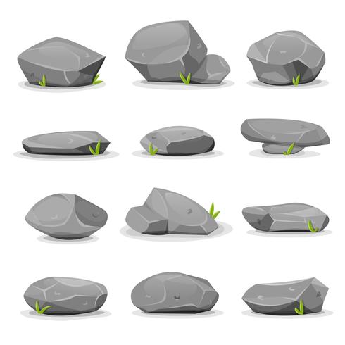 Rocks And Boulders Set vector