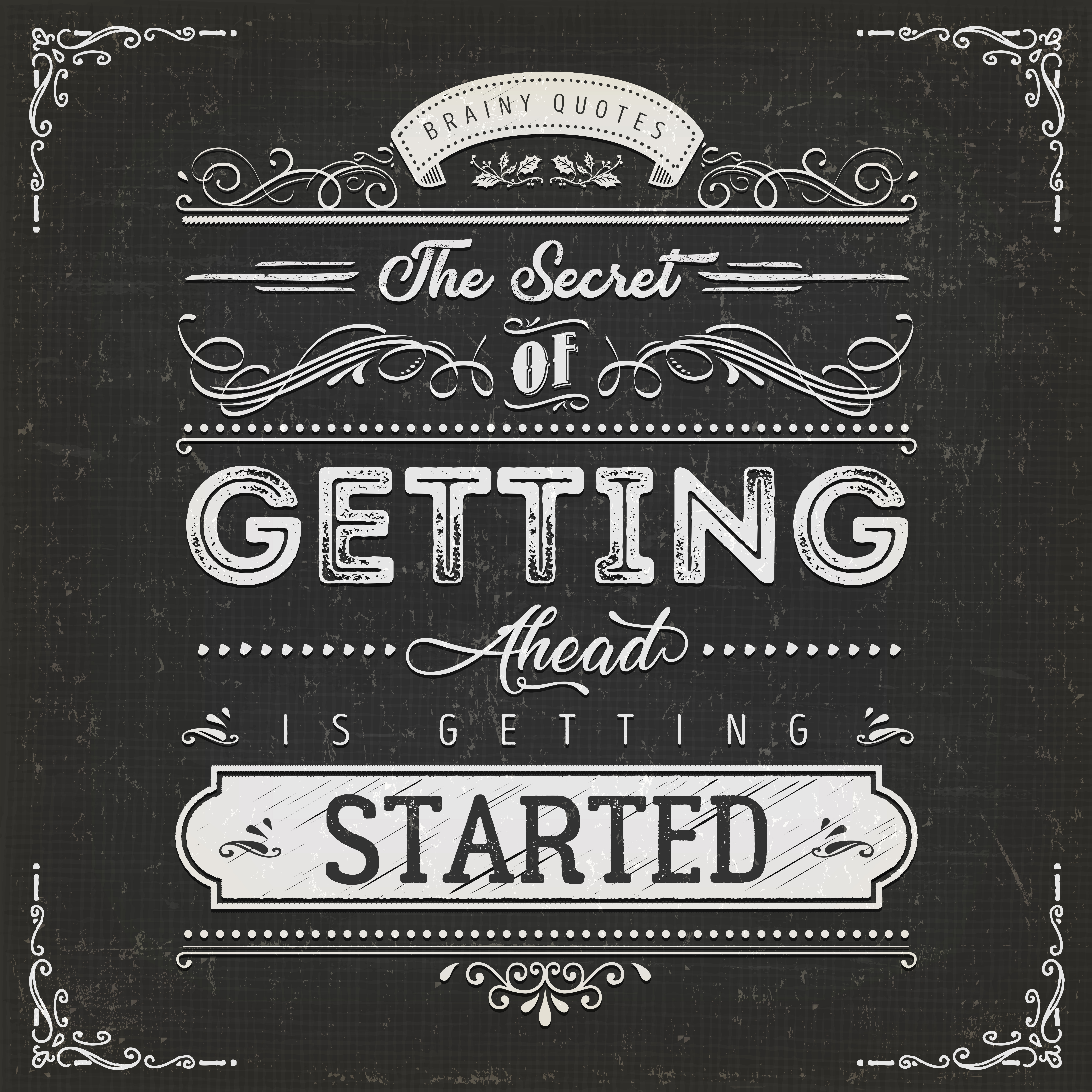 Download Vintage Calligraphic Motivation Quote Poster - Download ...