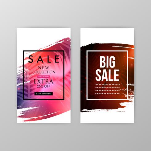 Sale website banners vector