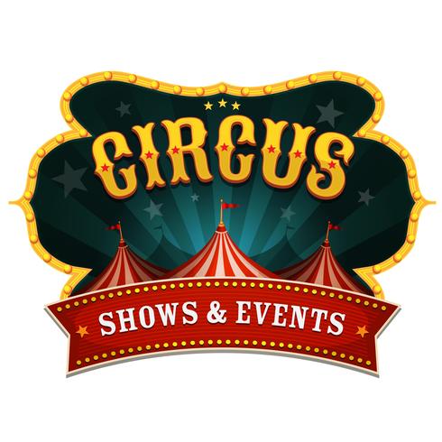 Banner de circo retro vector