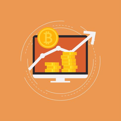 Bitcoin concept vector illustration