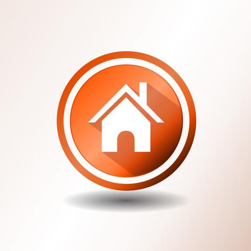 Home Icon In Flat Design vector