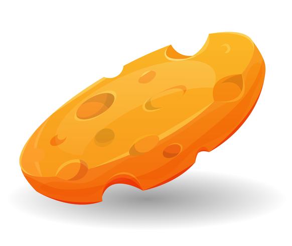 Cartoon Piece Of Cheese vector