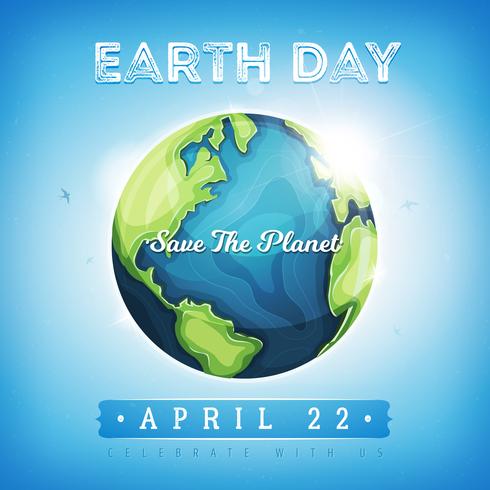 Happy Earth Day background vector