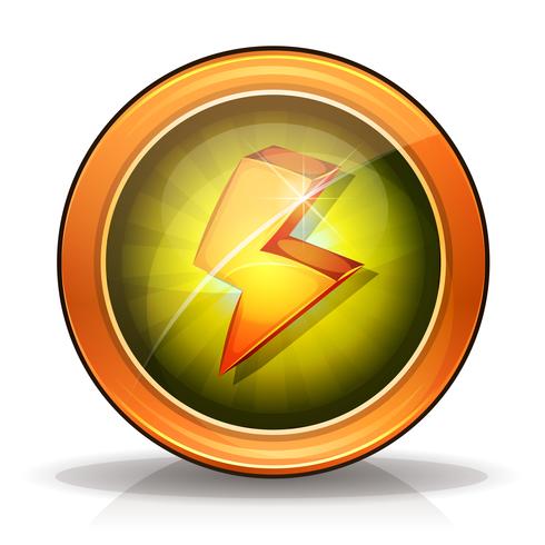 Lightning Icons Badge For Game Ui vector