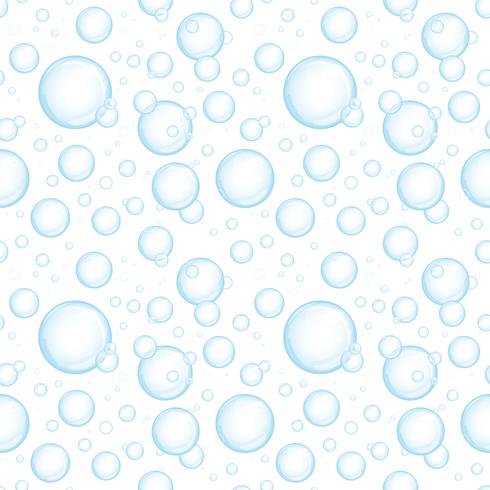 Seamless Blue Water Bubbles Background vector