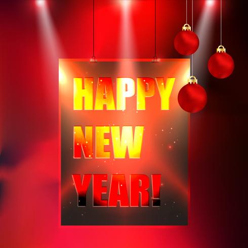 Happy New Year celebration poster background vector