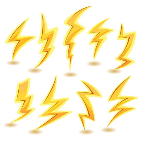 Lightning Bolts Set vector