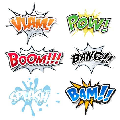 Comic Text, Bomb Explosions And Pop Art Style 269141 Vector Art at Vecteezy