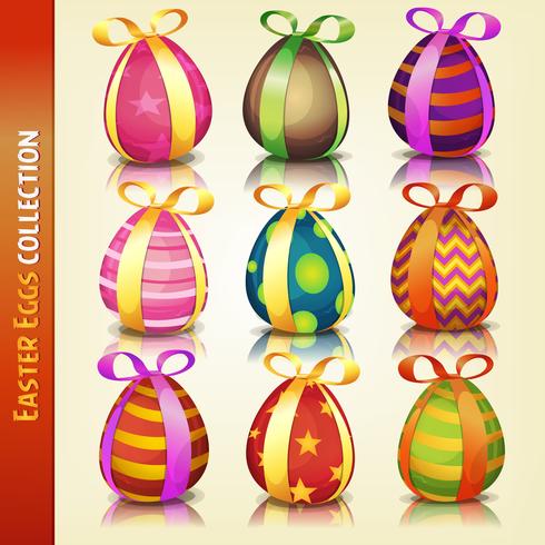 Colección Huevos De Pascua vector