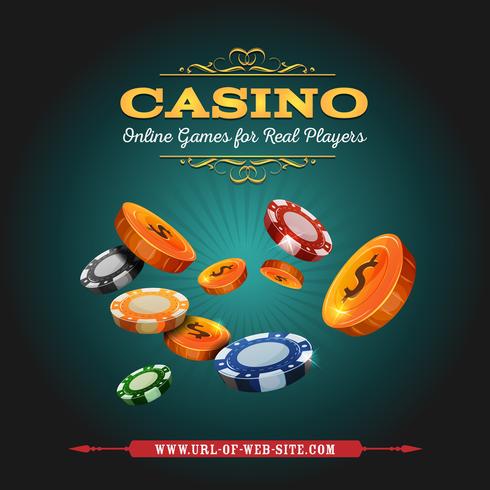 Casino y fondo de juego vector