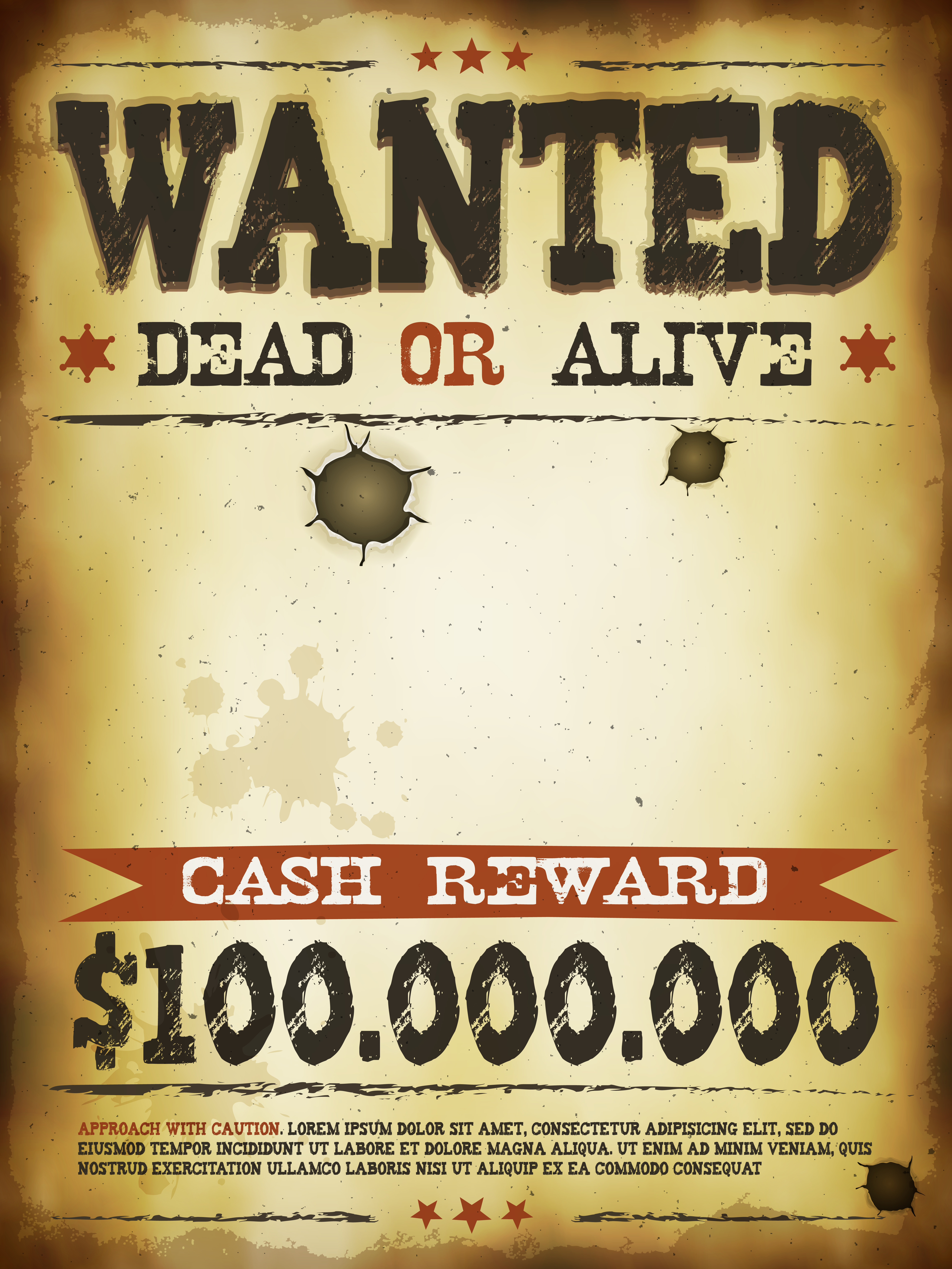 Wanted Vintage Western Poster 269166 Vector Art at Vecteezy