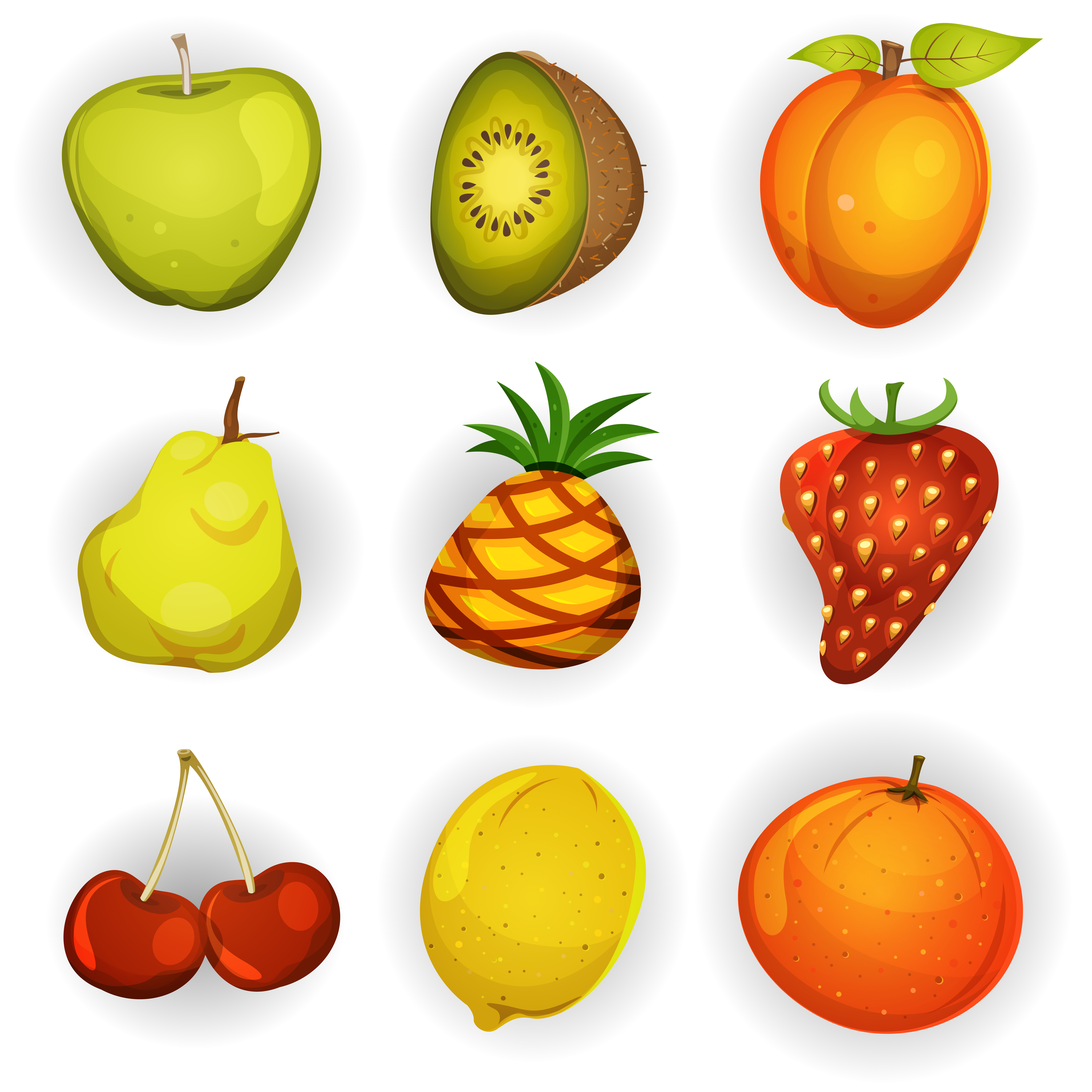  Cartoon  Fruit  Icons Set 269168 Download Free Vectors 