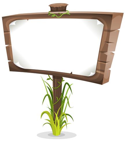 Cartoon Forest Wood Sign vector
