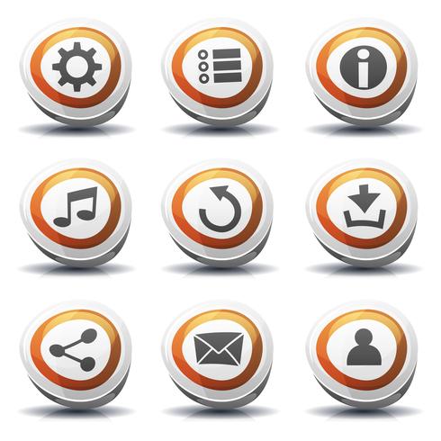 Road Sign Icons And Buttons For Ui Game vector