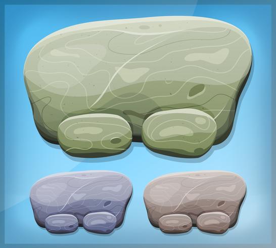 Cartoon Stone Sign For Ui Game vector