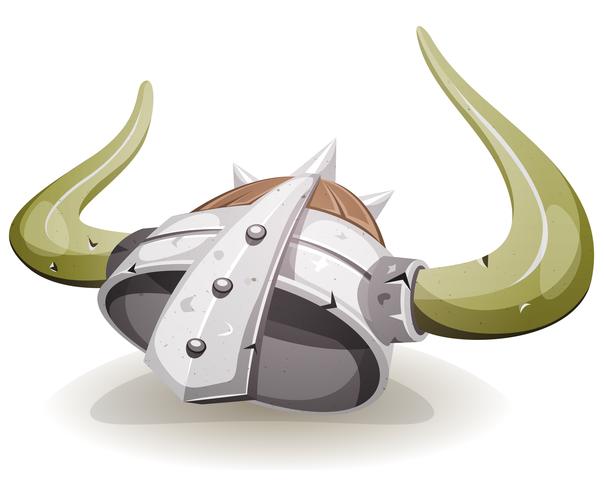 Comic Viking Helmet vector