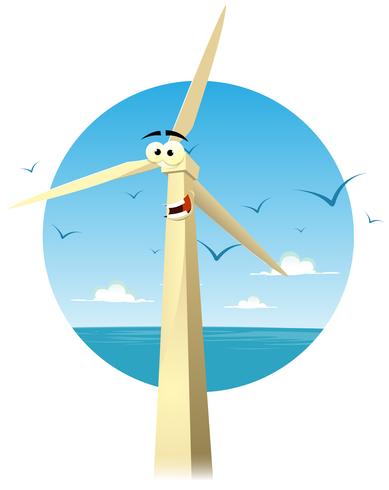 Cartoon Happy Eolian Character vector