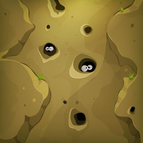 Funny Eyes Inside Mountains Wall vector