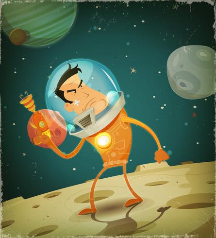 Comic Astronaut Hero vector