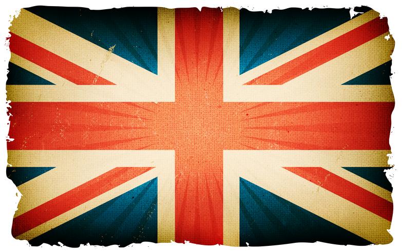 Vintage English Flag Poster Background vector