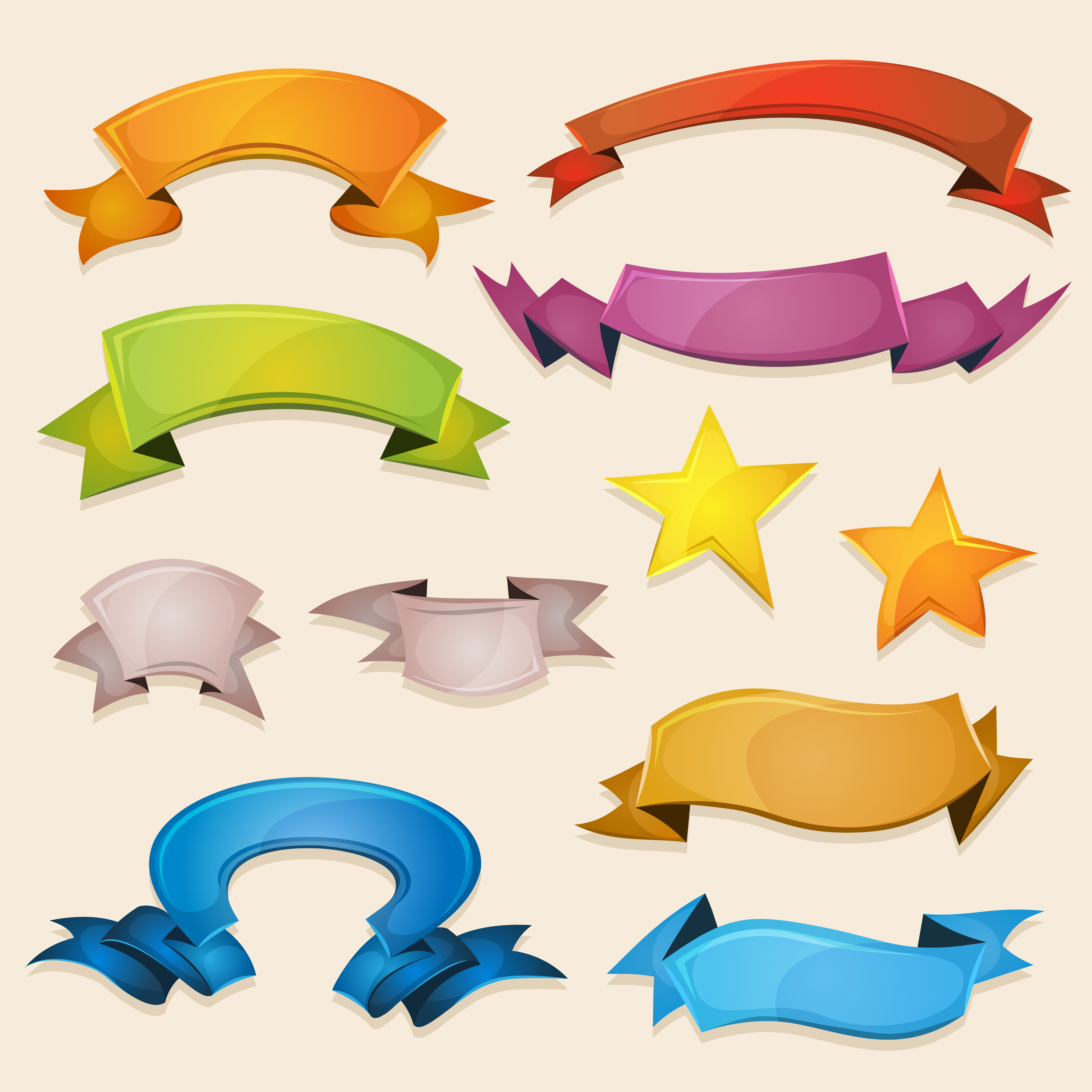 Comic Banners And Ribbons For Ui Game Vector Art At Vecteezy Comic Banners And Ribbons For Ui Game Vector Art At Vecteezy