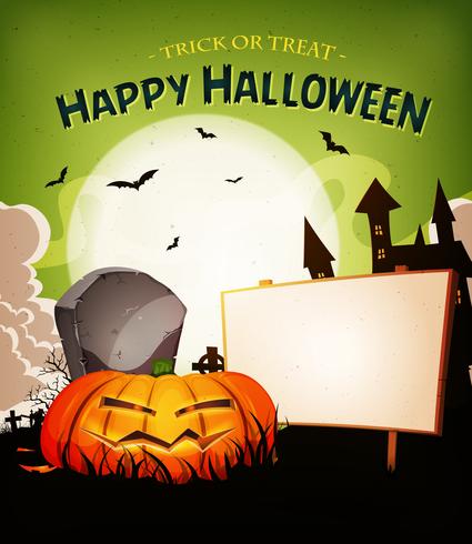 Halloween Holidays Landscape Background vector