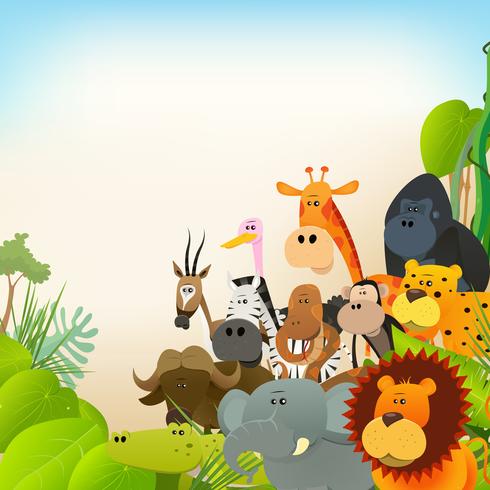 Wildlife Animals Background vector